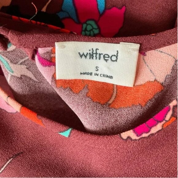 Aritzia Floral Blouse - Burgundy and Pink - Picture 6 of 8